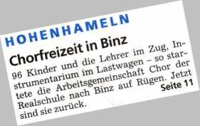 AUf der Titelseite der PAZ